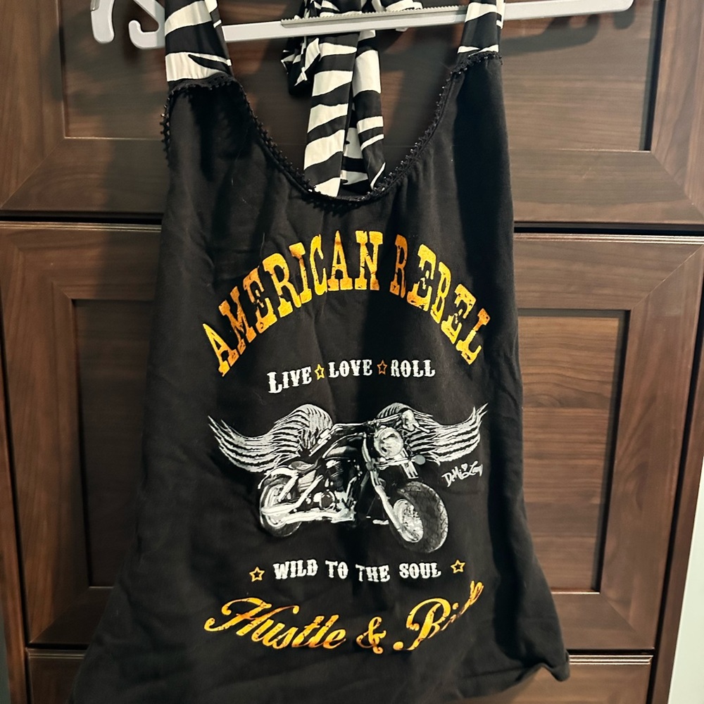 Biker halter top